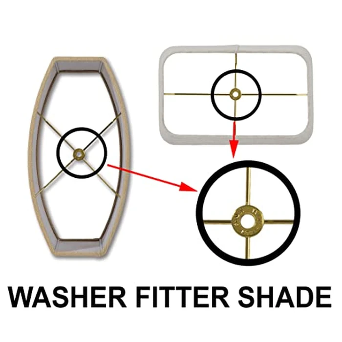 B&P Lamp(R) TINY 4-1/2 Inch Lamp Shade Harp Holder for Table and Floor Lamps, Brass Plated Steel Finish by B&P Lamp - Image 6