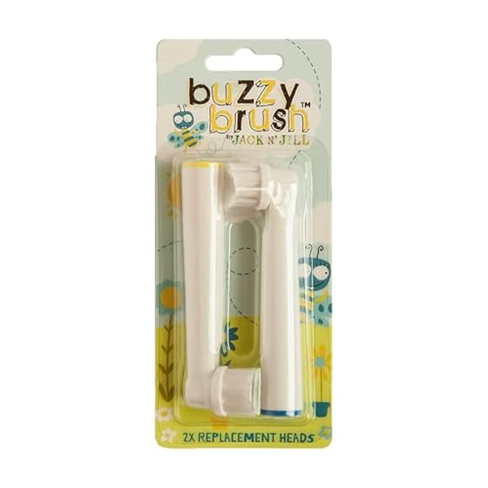 Jack N' Jill Buzzy Brush Kids Electric Musical Toothbrush Replacement Heads - Gentle Cleaning, Extra Soft Bristles, Rotary Design, BPA Free - Kids Replacement Toothbrush Heads (Pack of 2) by JACK N' JILL - Image 1