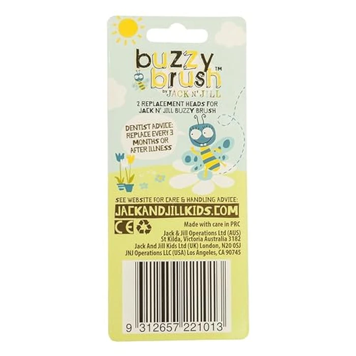 Jack N' Jill Buzzy Brush Kids Electric Musical Toothbrush Replacement Heads - Gentle Cleaning, Extra Soft Bristles, Rotary Design, BPA Free - Kids Replacement Toothbrush Heads (Pack of 2) by JACK N' JILL - Image 2