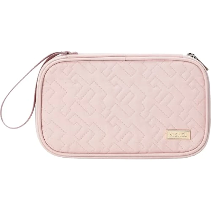 NISHEL Travel Cord Organizer Case, Double Layers Tech Electronic Bag, Essentials for Charger, Cable, Phone, Flash drive, Medium, Pink by NISHEL - Image 8