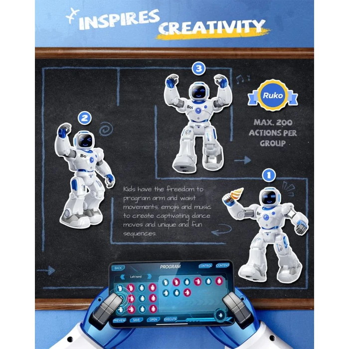Ruko 1088 Large Smart Robots for Kids - Pink by Ruko - Image 5