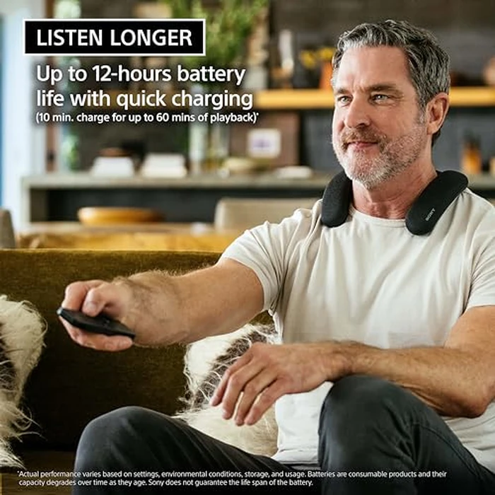 Sony BRAVIA Theater U Wireless Wearable TV Speaker with Bluetooth, Personalized Home Theater Audio, Gaming Compatibility, Built-in mic, 12 Hour Battery Life, IPX4 Splash-Resistant (HT-AN7) by Sony - Image 7