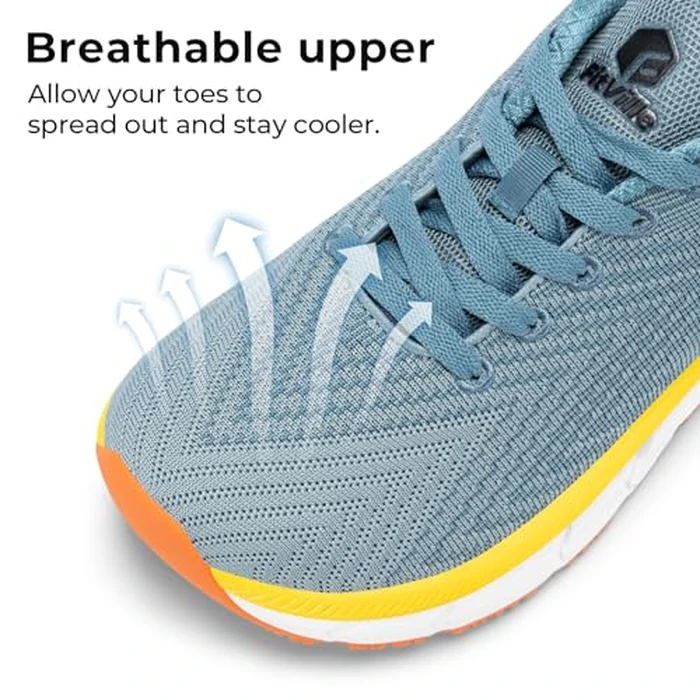 FitVille Wide Toe Box Shoes for Men Extra Wide Running Shoes Cushioned Well Non Slip Wide Running Shoes for Men Comfortable Men Running Shoes Lightweight Walking Shoes for Men(Slate Blue, Wide 14) by FitVille - Image 3