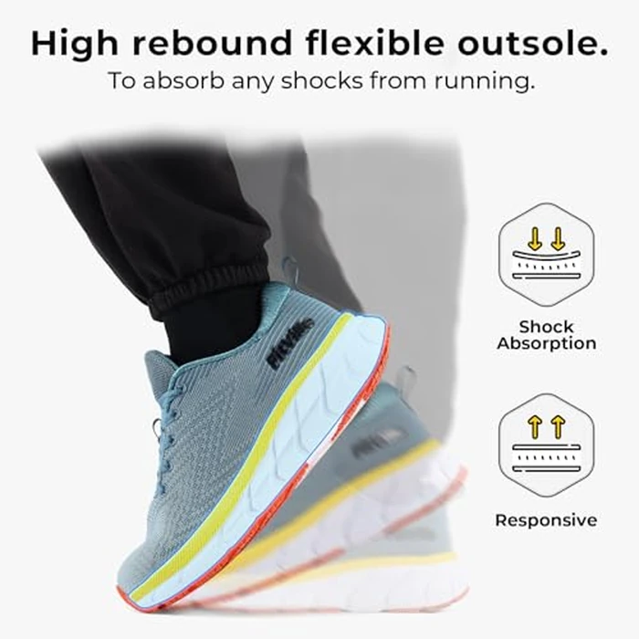 FitVille Wide Toe Box Shoes for Men Extra Wide Running Shoes Cushioned Well Non Slip Wide Running Shoes for Men Comfortable Men Running Shoes Lightweight Walking Shoes for Men(Slate Blue, Wide 14) by FitVille - Image 4