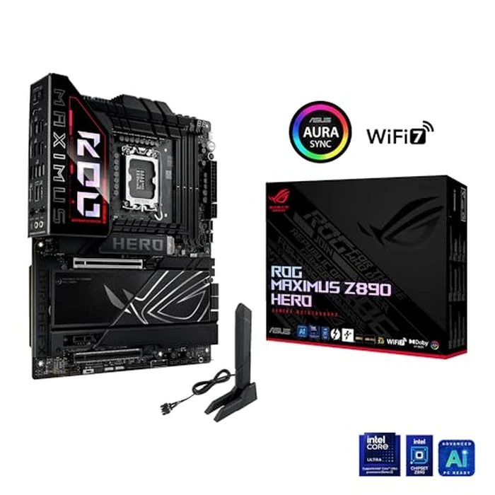 ASUS ROG Maximus Z890 Hero Intel Z890 LGA 1851 ATX Motherboard, Advanced AI PC-Ready, 22+2+1+2 Stages, DDR5, WiFi 7, 3X PCIe 5.0 M.2, Thunderbolt 4, USB Type-C, AI Overclocking/Cooling/Networking by Asus - Image 7