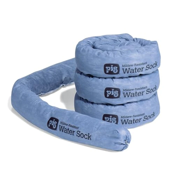 PIG Mildew-Resistant Absorbent Sock | Water Absorbing Snake | 3" W x 4' L | Absorbs up to 1 gal per Sock | 4 Count | PIG106 by PIG - Used - Very Good condition - US$26.07