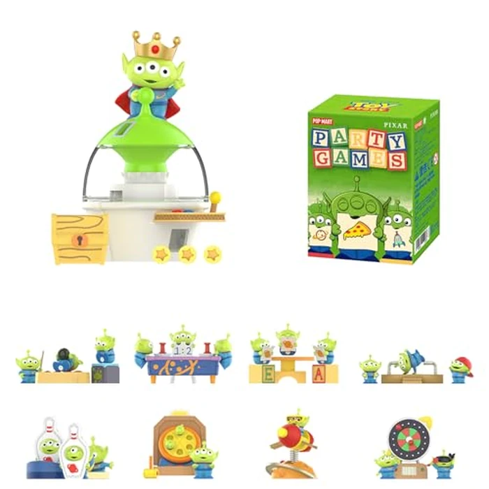 POP MART Pixar Alien Party Games Series Scene Sets, Pixar Alien Blind Box Figures, Random Design Action Figures Collectible Toys Home Decorations, Holiday Birthday Gifts for boys and girls, Single Box by POP MART - Image 1