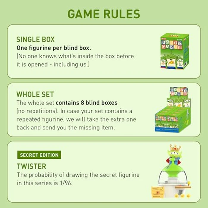 POP MART Pixar Alien Party Games Series Scene Sets, Pixar Alien Blind Box Figures, Random Design Action Figures Collectible Toys Home Decorations, Holiday Birthday Gifts for boys and girls, Single Box by POP MART - Image 2
