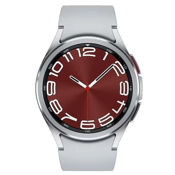 Samsung Galaxy Watch6 (Bluetooth + LTE) - 16GB - 47mm - Silver Classic (Stainless Steel) Case with Silver Hybrid Eco-Leather Sports Band by Samsung - Refurbished - Acceptable condition - US$71.48