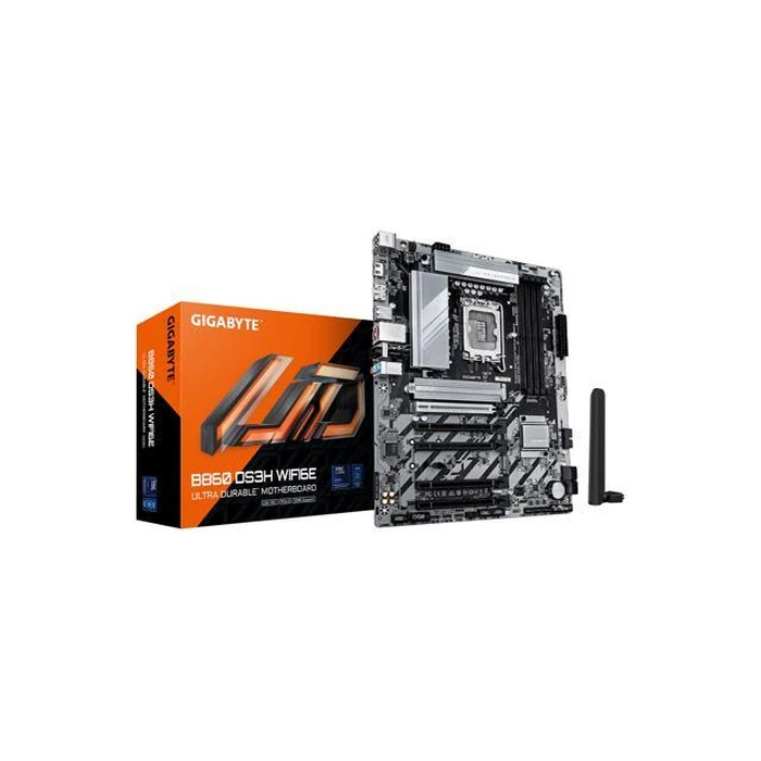 GIGABYTE B860 DS3H WIFI6E Intel Core Ultra (Series 2) LGA 1851 Motherboard, ATX, DDR5, 3x M.2, PCIe 5.0, USB-C, WIFI6E, 2.5GbE LAN, EZ-Latch by GIGABYTE - Open Boxproduct Type condition - US$95.00