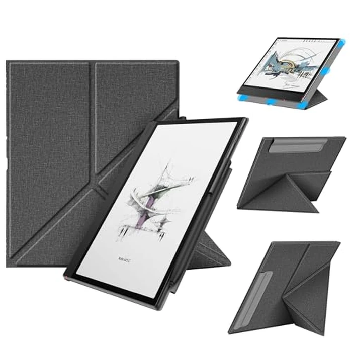 Fintie Origami Case for 10.3" Boox Note Air 5 C (2025)/Air4 C/Air3 C/Air3 B/W Tablet ePaper - Slim Lightweight Multi-Viewing Angles Stand Magnetic Cover Auto Sleep/Wake with Pen Buckle (Gray) by FINTIE - Used - Like New condition - US$22.32