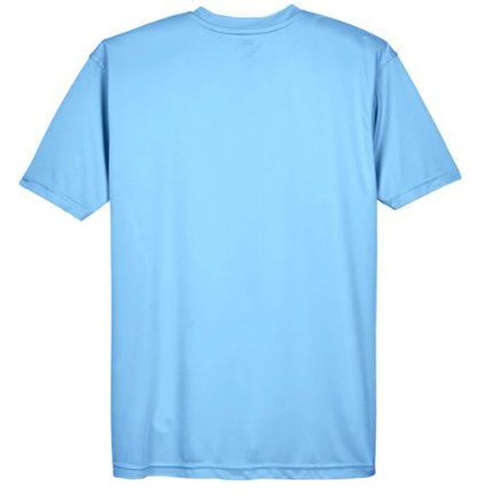 UltraClub Men's Cool & Dry Sport Performance Interlock T-Shirt (Size S) - Columbia Blue by UltraClub - Image 2