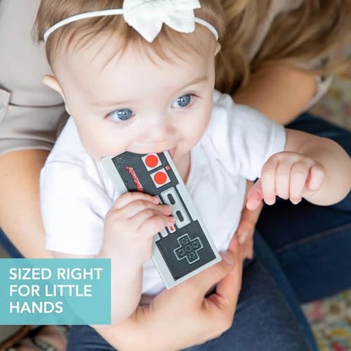 Bumkins Teething Freezer Toys (Nintendo Remote) Teether for Babies - Relief for Gums, For 3 Months Up, Freezable Silicone by Bumkins - Image 2