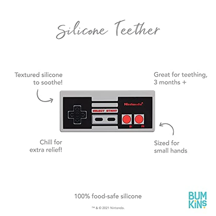 Bumkins Teething Freezer Toys (Nintendo Remote) Teether for Babies - Relief for Gums, For 3 Months Up, Freezable Silicone by Bumkins - Image 6