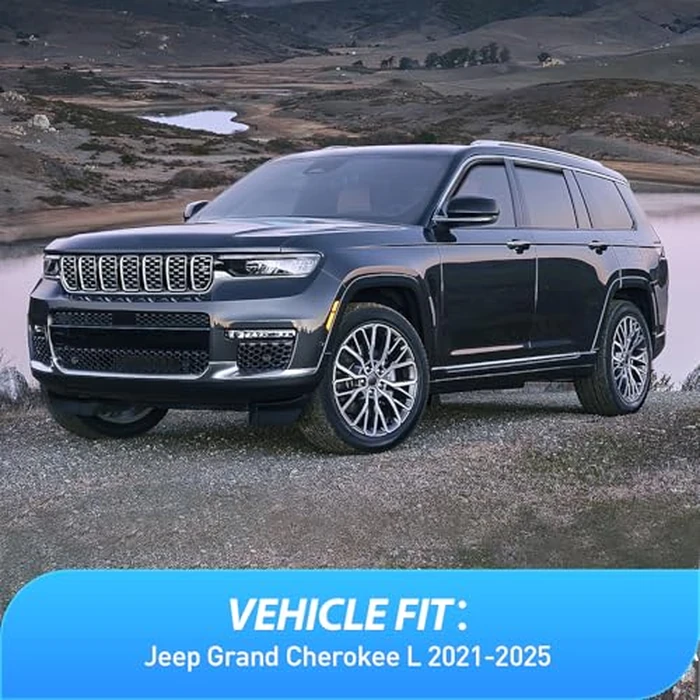 Nilight in Channel Rain Guards for Jeep Grand Cherokee L (3-Row Model Only) 2021-2025 Side Window Deflectors Vent Visors, Smoke Tint, Car Window Shade for Rain/Snow, Reduce Wind Noise, 4PCS by Nilight - Image 4