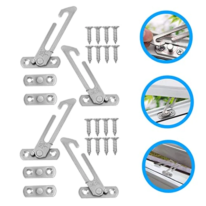 Angoily Window Lock Stopper Concealed Restrictor Lock for Child Safety Easy Hand Tight Installation Window Opening Limiter Compatible with Most Windows by Angoily - Image 2