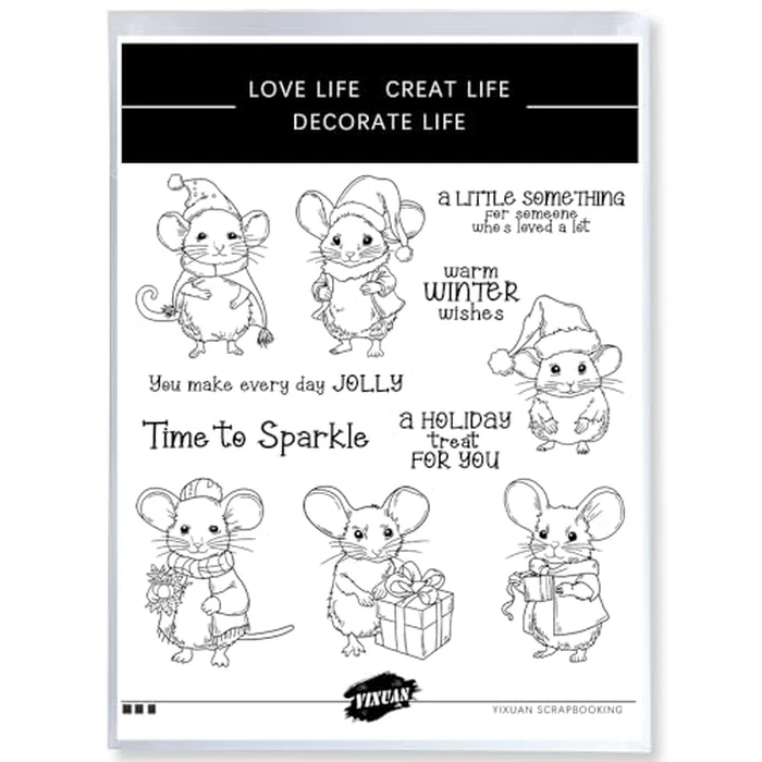 Clear Stamps and Metal Cutting Dies Set for Card Making Scrapbooking, DIY Craft Stamps and Dies Kit for Journaling, Albums, Greeting Cards, Holiday Cards, Birthday, Christmas (YX1494-S+D-1) by YIXUAN - Image 3