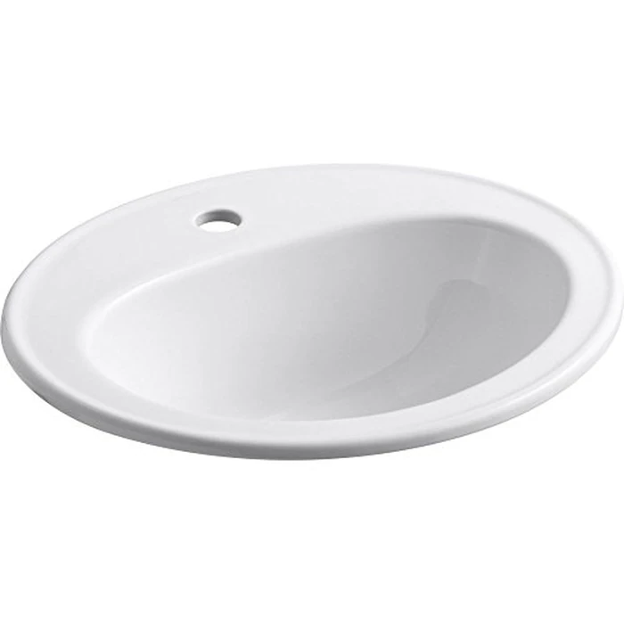 KOHLER K-2196-1-0 Pennington 20-1/4 Oval Drop-In Bathroom Sink Bowl, White by Kohler - Used - Like New condition - US$66.60