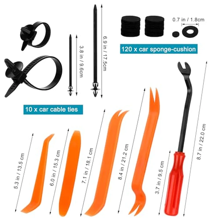 1365Pcs Car Push Retainer Clips Body Clips Plastic Fasteners Kit Fender Rivet Clips 44 Most Popular Sizes Nylon Auto Push Pin Rivets Set for Toyota GM Ford Honda Acura Chrysler,red by JNLK - Image 3