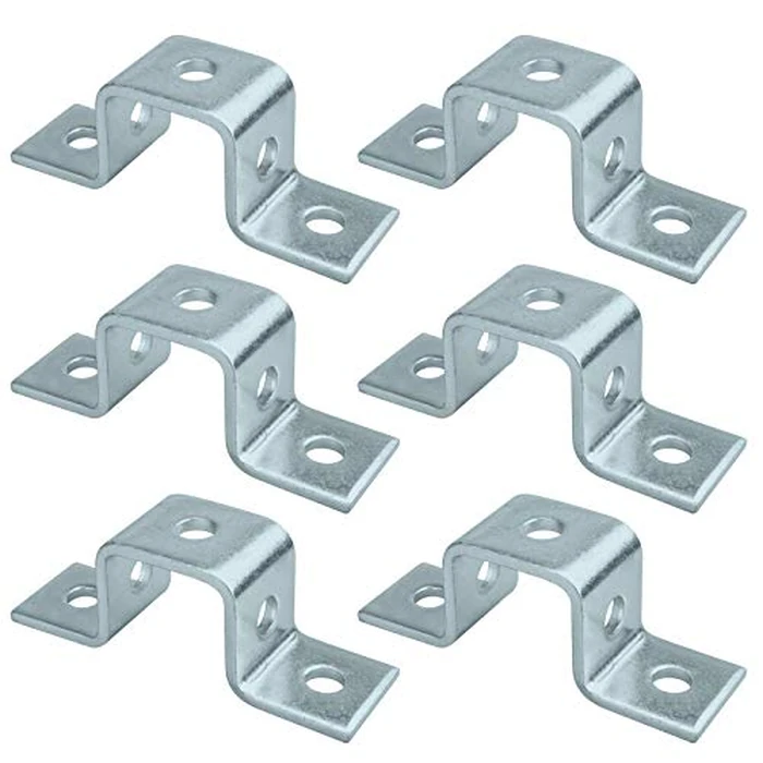 heneng 6 Pcs 5 Hole U Shaped Fitting for 1-5/8" Strut Channel, Cross Connector Bracket U Support, 3/16" Thick by heneng - Used - Very Good condition - US$18.39