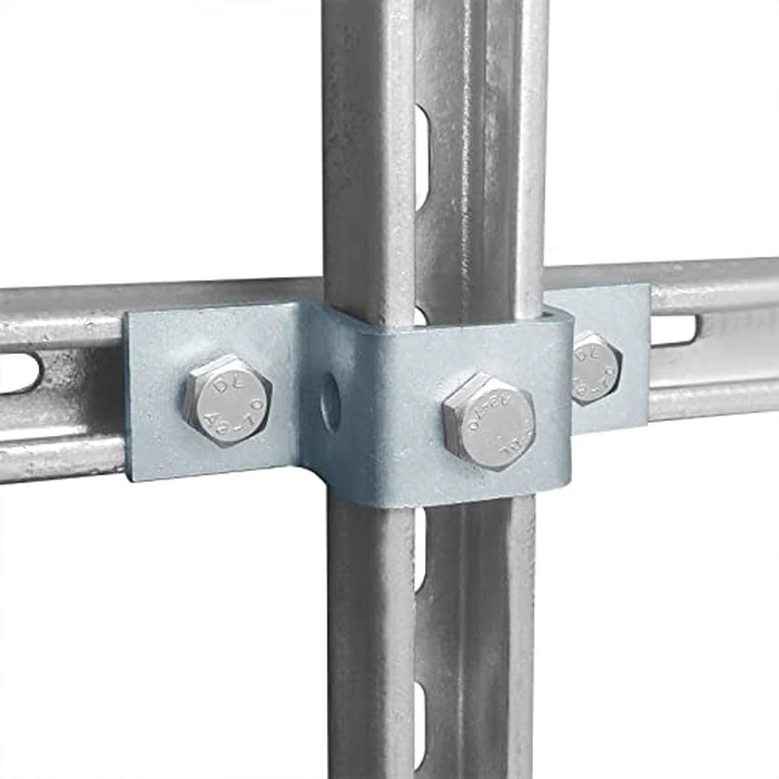 heneng 6 Pcs 5 Hole U Shaped Fitting for 1-5/8" Strut Channel, Cross Connector Bracket U Support, 3/16" Thick by heneng - Image 3