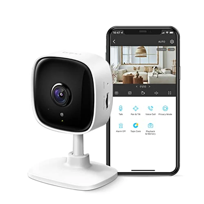 TP-Link Tapo 2K Indoor Home Security WiFi Camera, Up to 30ft Night Vision, Privacy Mode, Sound & Light Alarm, Up to 512 GB microSD Card Slot, Two-Way Audio, Works w/Alexa and Google (Tapo C110) by Tapo - Image 1