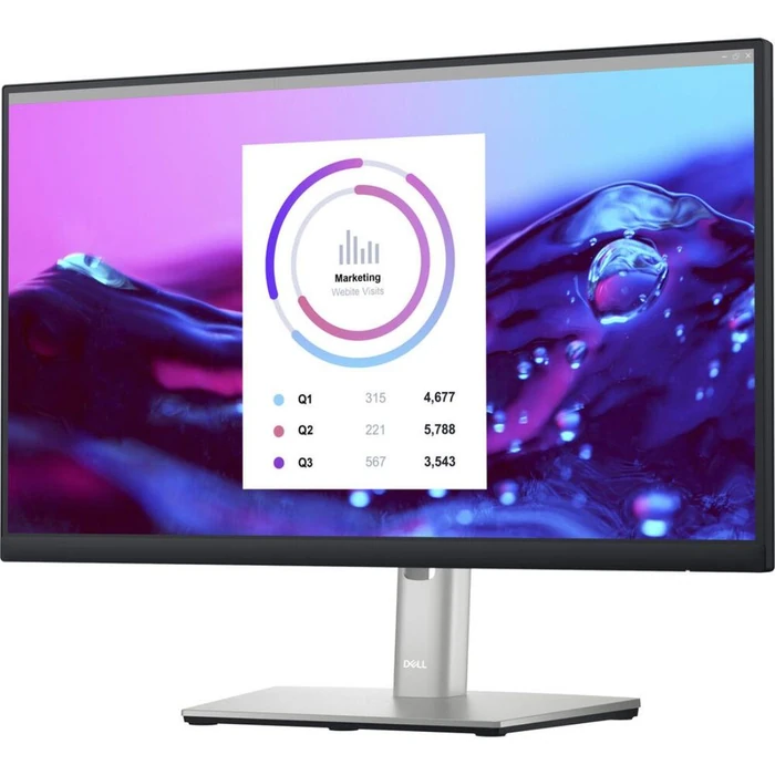 Dell P2223HC USB-C Monitor 22" - Black/Silver - 22 Inch by Dell - Image 3