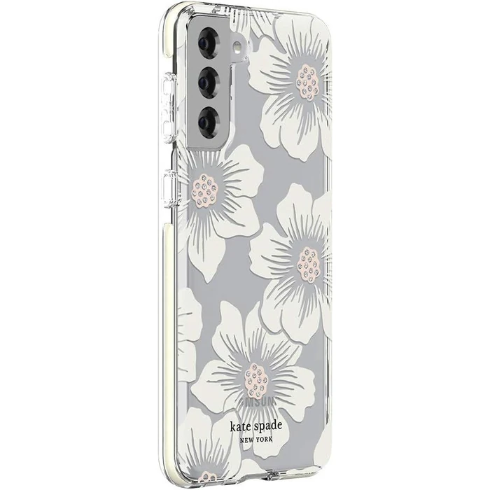 Kate Spade Defensive Phone Case for Galaxy S22+ (5G) - Hollyhock Floral by Kate Spade - Image 4