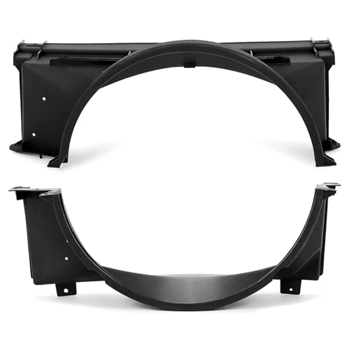 HECASA Fan Shroud Compatible with 1988-1999 Chevy Chevrolet GMC Sierra C/K 1500 2500 3500 Series Replacement for 15739589 GM3110116 15696691 GM3110117 Front Upper & Lower Radiator Fan Shroud Black by HECASA - Used - Good condition