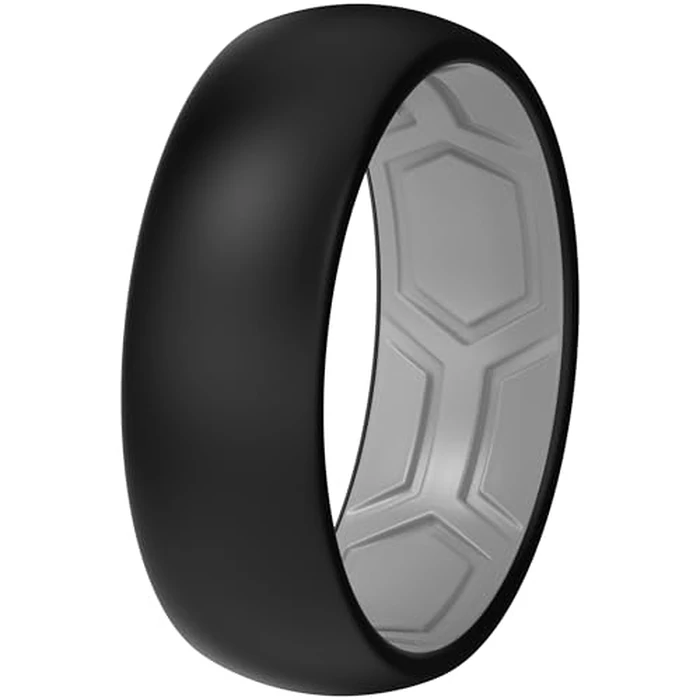 ThunderFit Silicone Rings for Him and Her, Rubber Wedding Engagement Bands Unisex, 2mm Thick, 8mm Width, Classic, (Pack J, 7.5-8) by ThunderFit - Used - Very Good condition - US$12.81