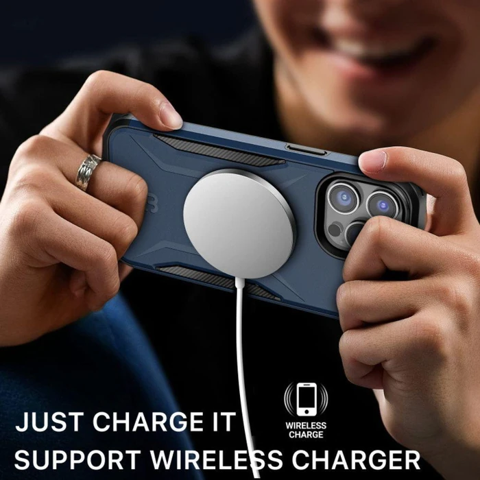 MyBat Pro Stealth Series Phone Case with MagKick for iPhone 14 Pro Max - Blue - Premium by MyBat Pro - Image 7