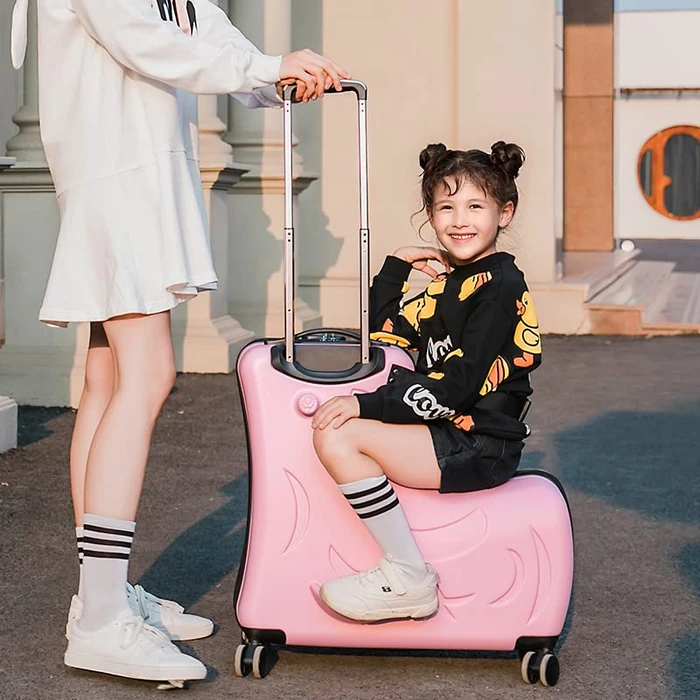 N-A Kids Ride On Suitcase with Wheels, Scooter Luggage for Toddlers Travel, Durable Children's Suitcase for Boys & Girls Ages 2-19 Years by N-A - Image 2