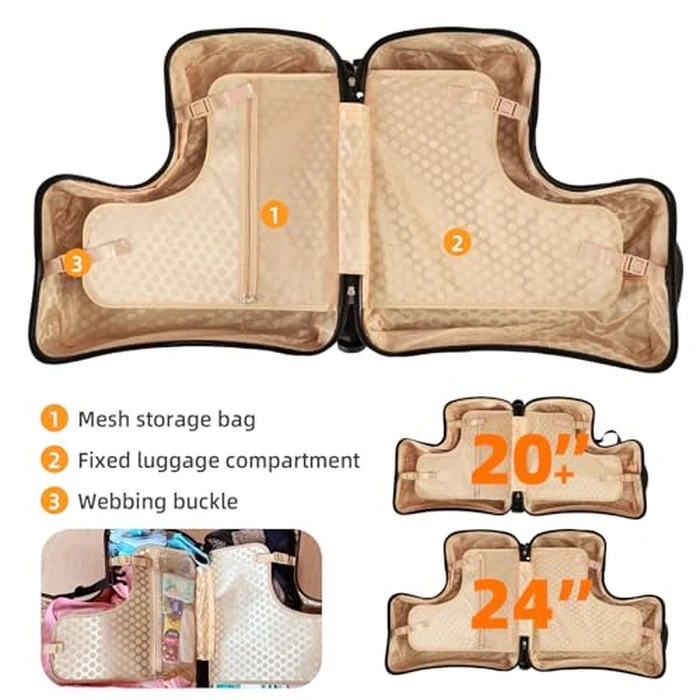 N-A Kids Ride On Suitcase with Wheels, Scooter Luggage for Toddlers Travel, Durable Children's Suitcase for Boys & Girls Ages 2-19 Years by N-A - Image 6