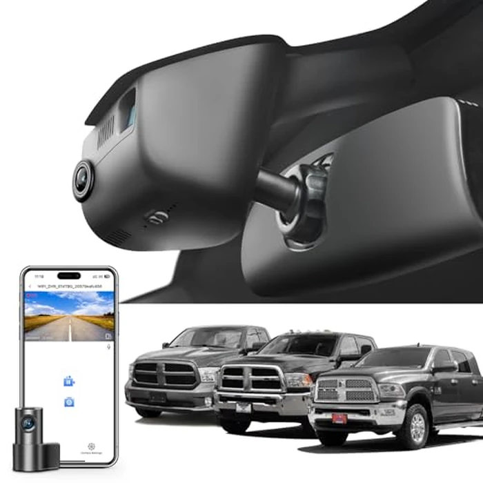 Mangoal 4K & Rear 1080P Dash Cam fit for Dodge RAM gen4 1500/2500/3500 2013 2014 2015 2016 2017 2018,1500 Classic 2019-2024(Model C),Check Model Carefully,OEM Look,WiFi & App,128GB Card by mangoal - Used - Very Good condition