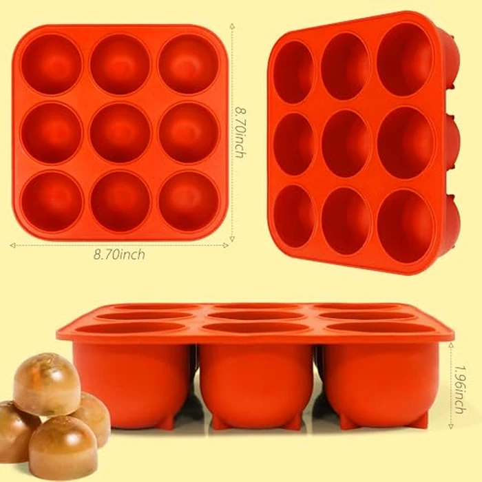 Wilewir 9-Cavity Silicone Frozen Dog Treat Mold for Woof Pupsicle & Power Chewer Pupsicle,Reusable Frozen Dog Treat Tray Mold for Pupsicle Toy (Extra Large) by Wilewir - Image 2