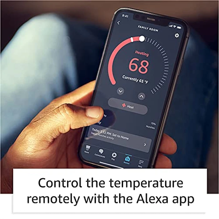 Amazon Smart Thermostat - Save money and energy - Works with Alexa and Ring - C-wire required by Amazon - Image 4