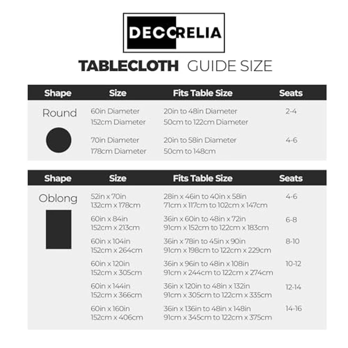 Decorelia Black Texuture Tablecloths Rectangular 60 x 144 Inch (12-14 Seats), Waterproof Stain Resistant Polyester Table Cloth Covers for Dining Kitchen Buffet Table, Camping Indoor Outdoor Party by Decorelia - Image 6