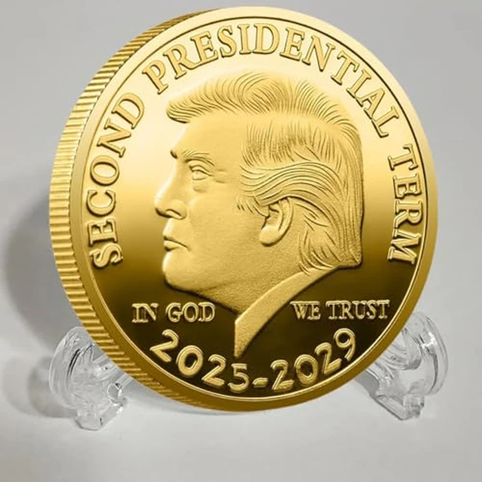 The 47th President Donald J. Trump Coin The Second Presidential Term 2025-2029 Challenge Coins Keepsake Q0259 by Yvhusk - Used - Like New condition - US$7.19