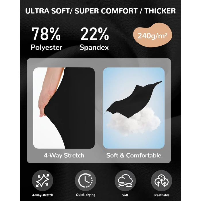 Moozava Girls Athletic Leggings with Pockets Kids High Waisted Dance Pants Yoga Workout Running Cheer Gymnastics Tights S Black by Moozava - Image 3