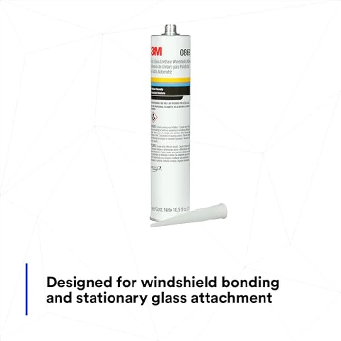 3M Auto Glass Urethane Windshield Adhesive, 08693, Medium Viscosity, High-Strength, Fast-Curing, 310 mL/10.5 fl oz Cartridge , Black by 3M - Image 7