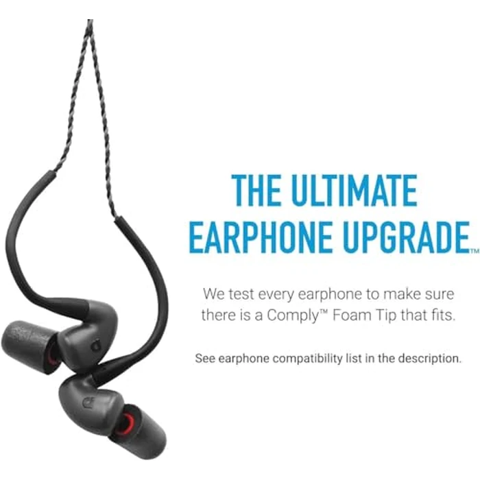 Comply P-Series | Memory Foam Replacement Ear Tips Designed for Etymotic, NuForce, ISOtunes PRO, Q-Jays, & More | Superior Noise Isolation, Ultimate Comfort, Secure Fit | Black (S/M/L) (3 Pairs) by COMPLY - Image 3