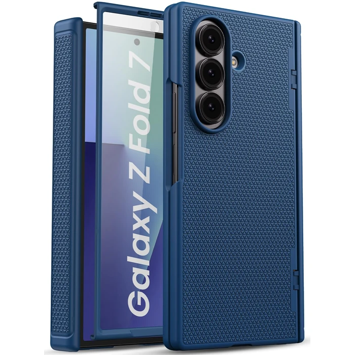 SIXBOX for Samsung Galaxy Z Fold 7 Case Slim, Built-in Hinge Protection & Screen Protector, Lightweight Durable Shockproof [Non-Slip] Protective Phone Cover Case for Samsung Z Fold 7 2025, Blue by SIXBOX - Used - Like New condition - US$15.34