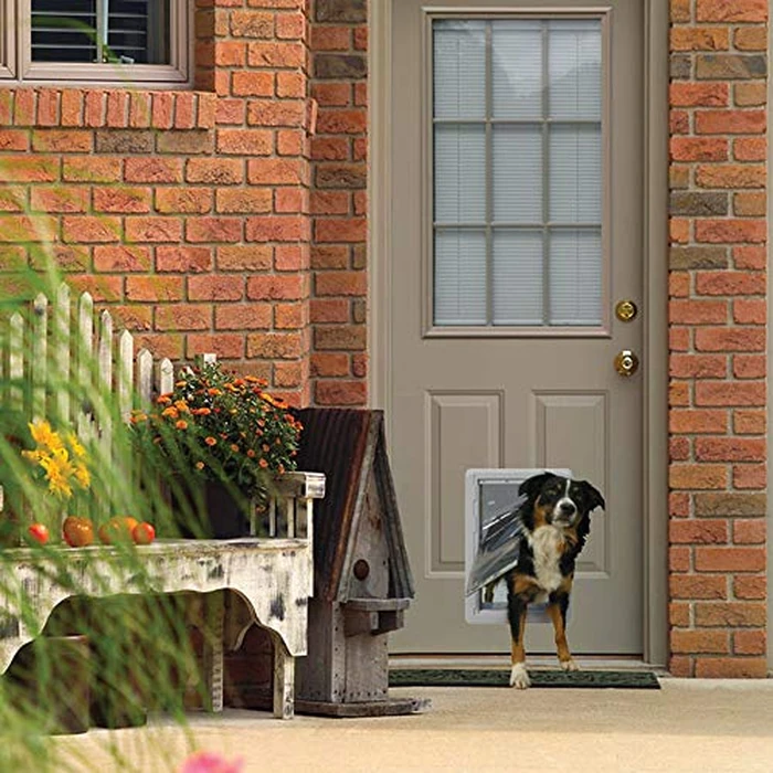Ideal Pet Products Designer Series Ruff-Weather Pet Door with Telescoping Frame, Medium 7.25" x 13" Flap Size by Ideal Pet Products - Image 1