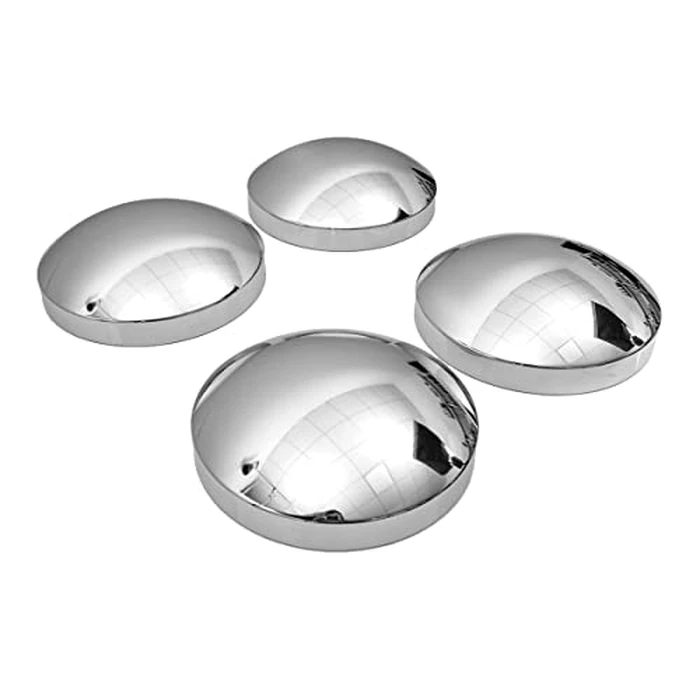 P SEPEY 8 Inch Chrome Dome Style Hub Caps Front Rear Axle Cap Wheel Covers Set for Semi Truck (4 pcs) for Kenworth Peterbilt Freightliner by P SEPEY - Image 2