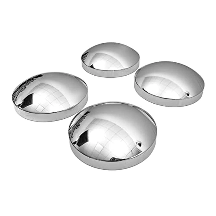 P SEPEY 8 Inch Chrome Dome Style Hub Caps Front Rear Axle Cap Wheel Covers Set for Semi Truck (4 pcs) for Kenworth Peterbilt Freightliner by P SEPEY - Image 3