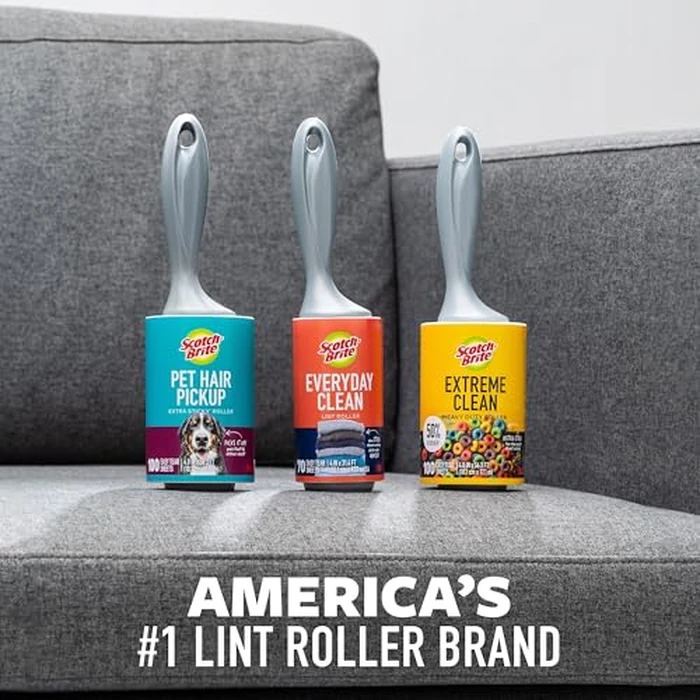 Scotch-Brite Lint Roller Value Pack, Works Great On Pet Hair, 5 Rollers, 95 Sheets Per Roller, 475 Sheets Total by Scotch-Brite - Image 7