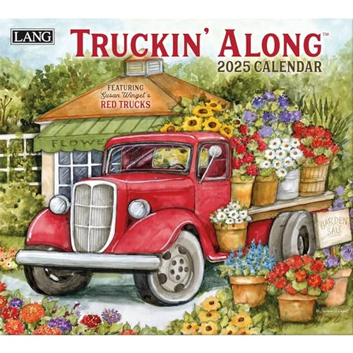LANG Truckin' Along 2025 Wall Calendar (25991002010) by Lang - Used - Very Good condition