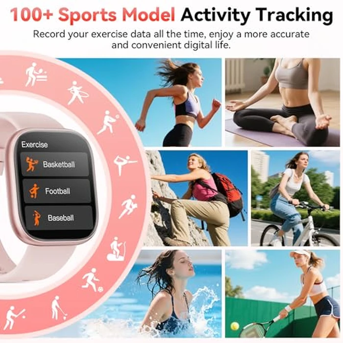 Smart Watch for Women Men,1.83" HD Smart Watch with Heart Rate/SpO2/Sleep Monitor,2025 Fitness Watch with Bluetooth Call,120+ Sport Modes Activity Tracker Smartwatch for Android iOS Waterproof by Mingtawn - Image 7