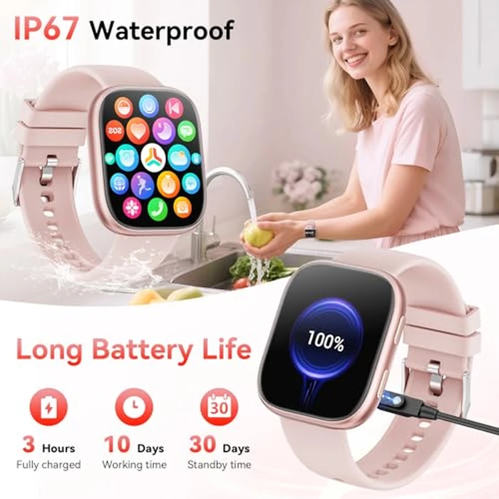 Smart Watch for Women Men,1.83" HD Smart Watch with Heart Rate/SpO2/Sleep Monitor,2025 Fitness Watch with Bluetooth Call,120+ Sport Modes Activity Tracker Smartwatch for Android iOS Waterproof by Mingtawn - Image 8