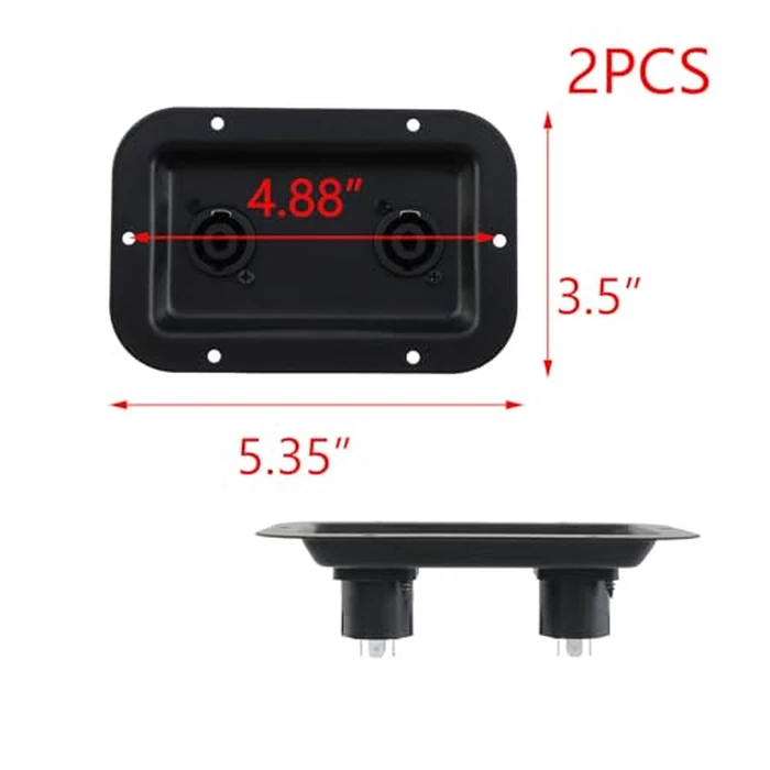 T Tulead Speaker Jack Plate Audio Dual Speakon Plates Iron,5.35"x3.5",Pack of 2 with Mounting Screws by T Tulead - Image 5